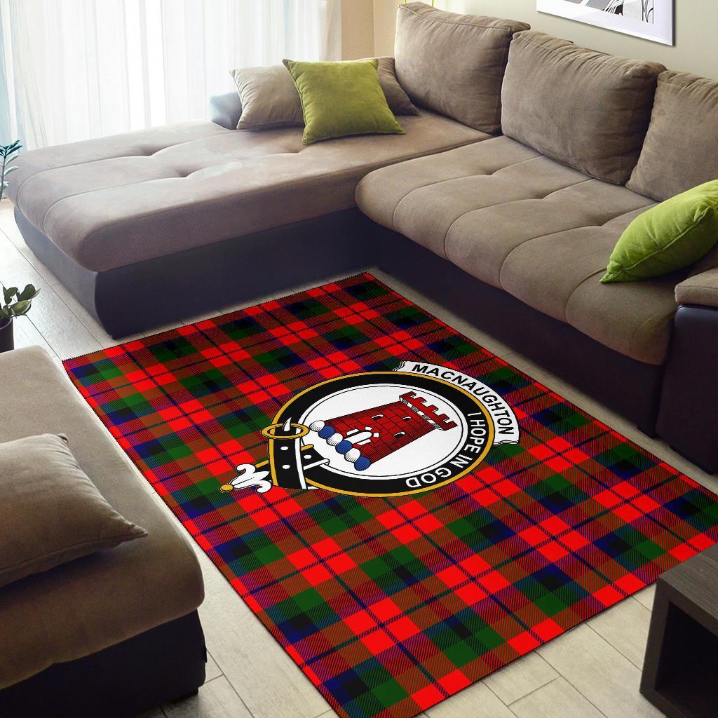 MacNaughton Modern Tartan Crest Area Rug