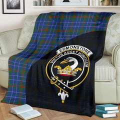 Edmonstone Tartan Crest Blanket Wave Style