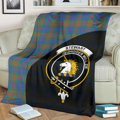 Stewart of Appin Hunting Ancient Tartan Crest Blanket Wave Style