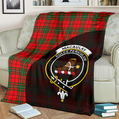 MacAulay Modern Tartan Crest Blanket Wave Style