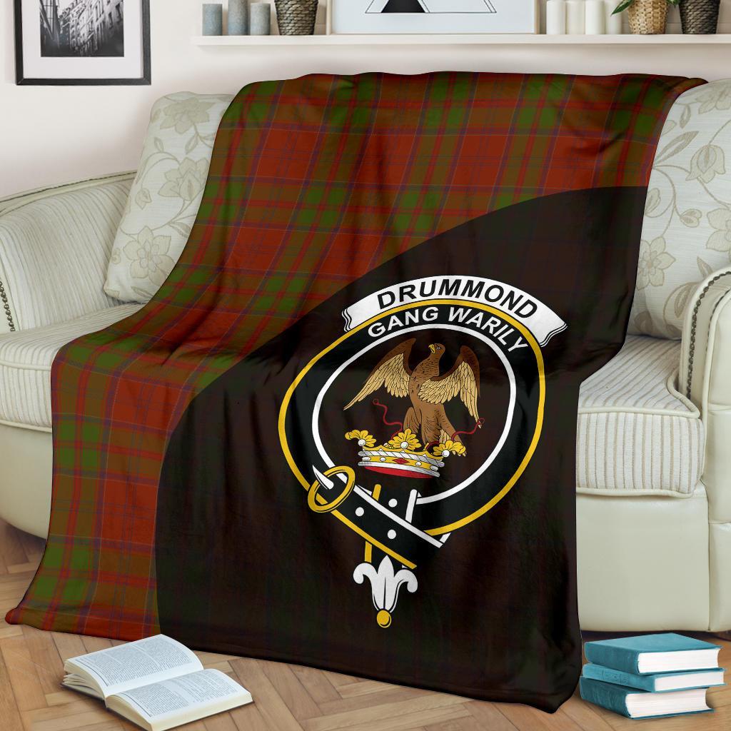 Drummond Tartan Crest Blanket Wave Style