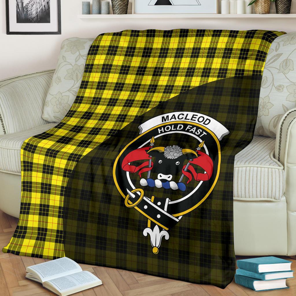 MacLeod of Lewis Modern Tartan Crest Blanket Wave Style