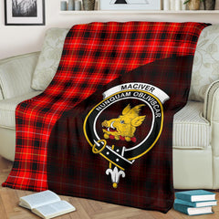 MacIver Modern Tartan Crest Blanket Wave Style