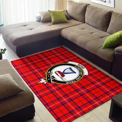 Rose Tartan Crest Area Rug