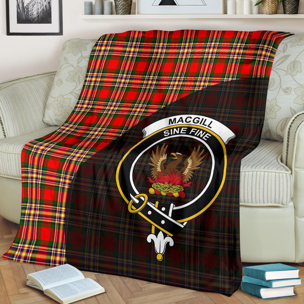 MacGill Modern Tartan Crest Blanket Wave Style