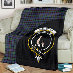 Fletcher Modern Tartan Crest Blanket Wave Style