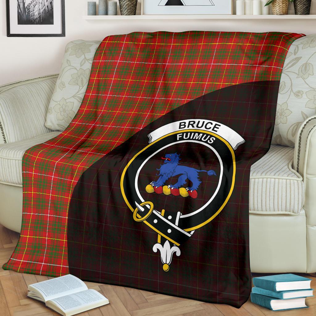 Bruce Modern Tartan Crest Blanket Wave Style