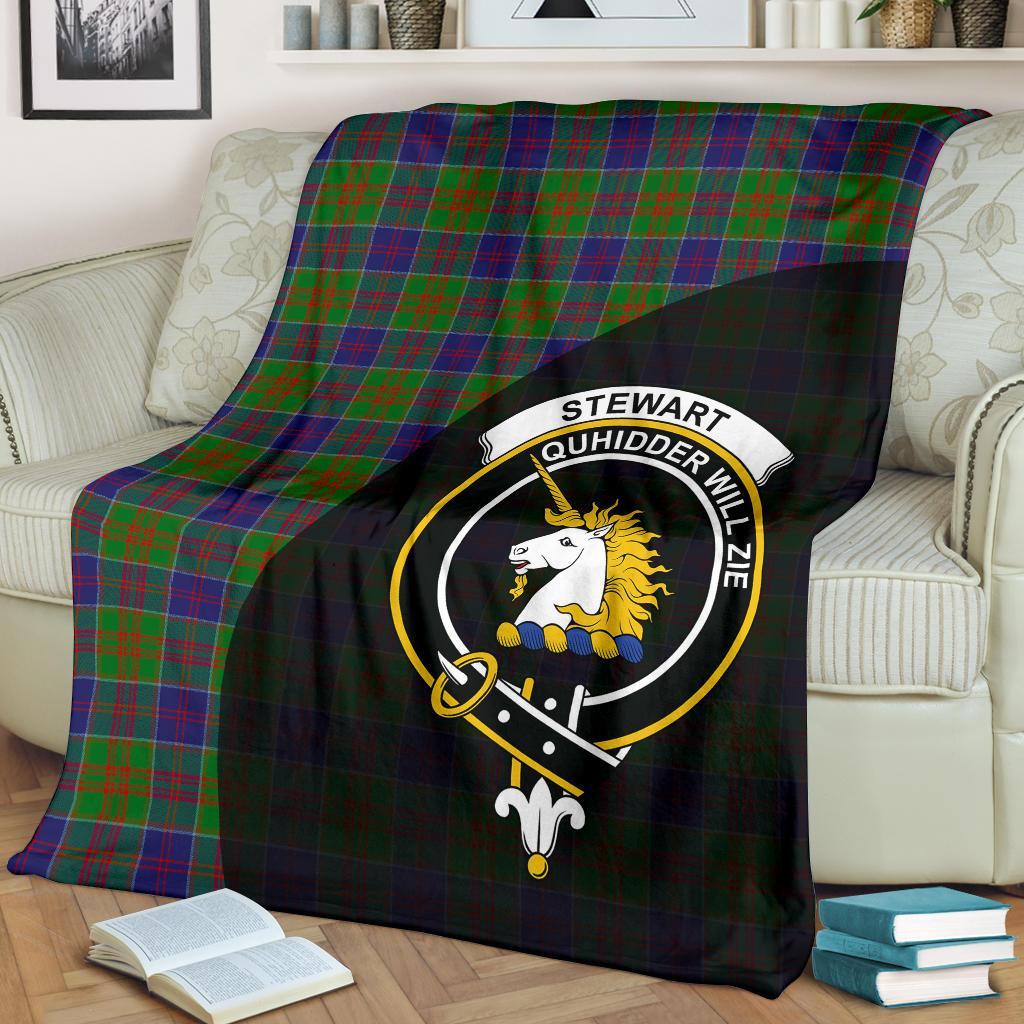 Stewart of Appin Hunting Modern Tartan Crest Blanket Wave Style