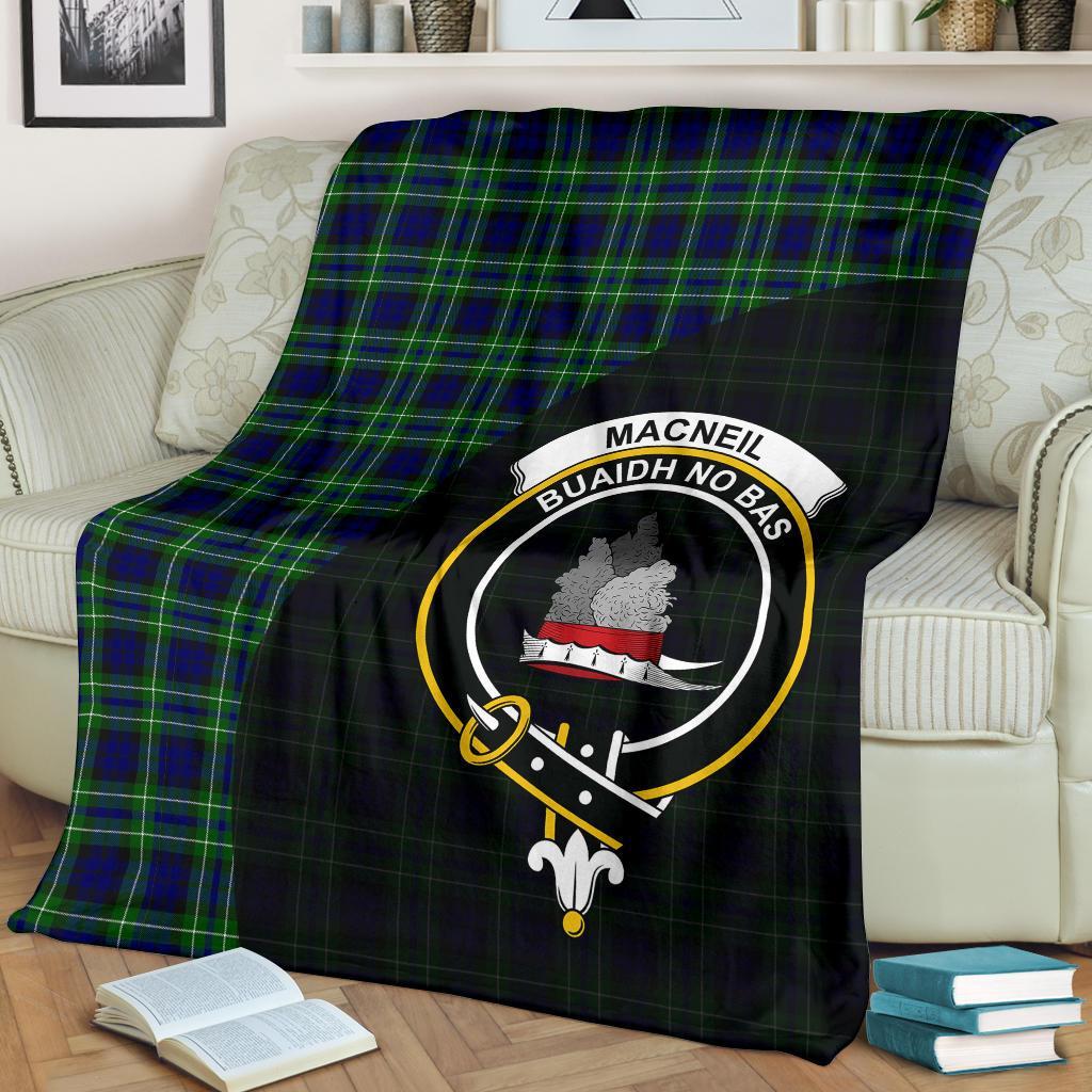 MacNeil of Colonsay Modern Tartan Crest Blanket Wave Style