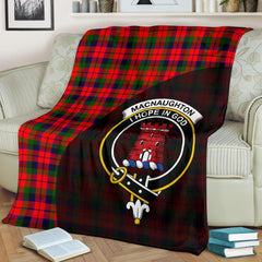 MacNaughton Modern Tartan Crest Blanket Wave Style