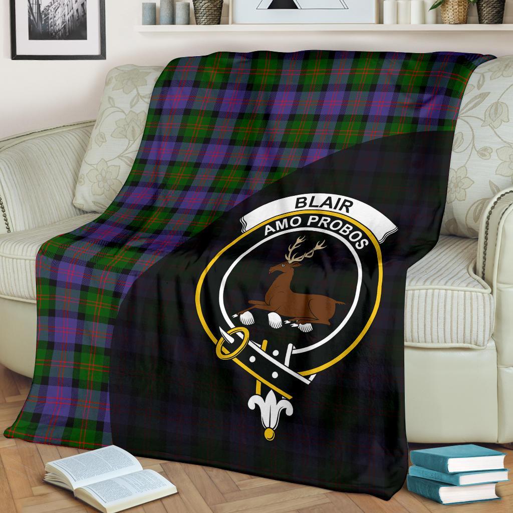 Blair Modern Tartan Crest Blanket Wave Style