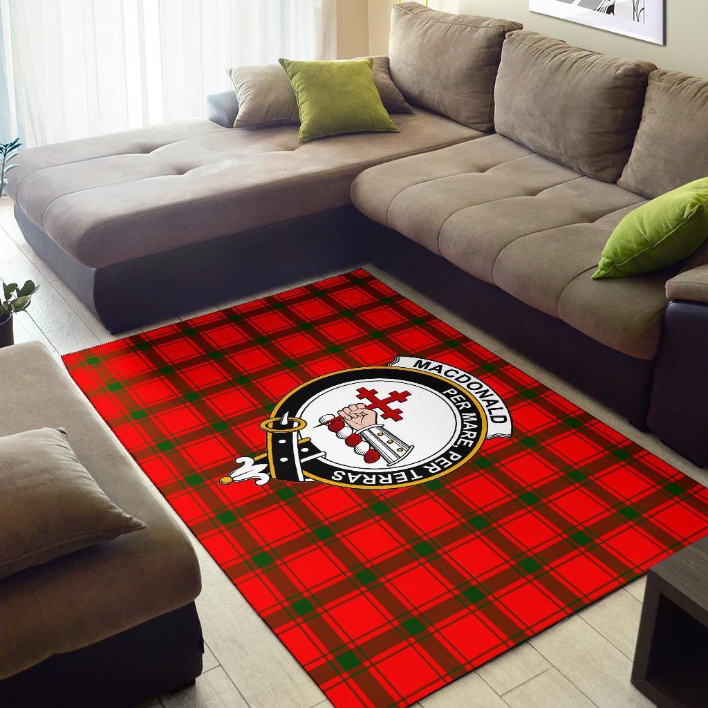 Macdonald (Of Sleat) Tartan Crest Area Rug