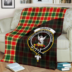 Gibbs Tartan Crest Blanket Wave Style