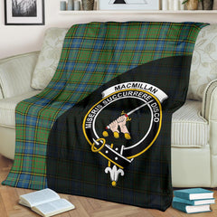 MacMillan Hunting Ancient Tartan Crest Blanket Wave Style