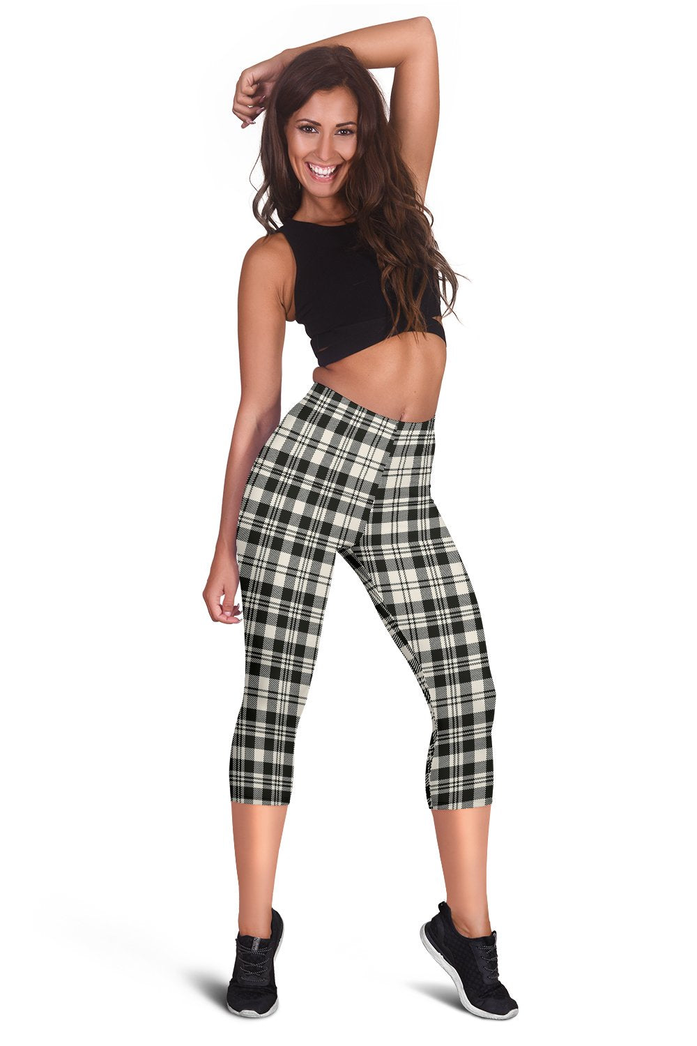 Scott Black & White Ancient Tartan Capris Leggings