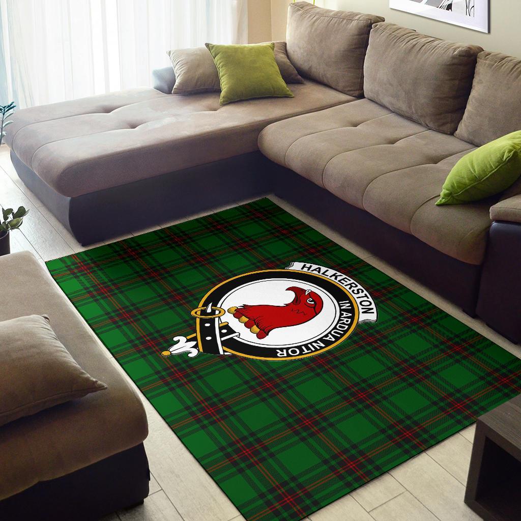 Halkerston Tartan Crest Area Rug