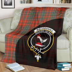 MacDougall Ancient Tartan Crest Blanket Wave Style