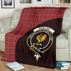 Sinclair Modern Tartan Crest Blanket Wave Style