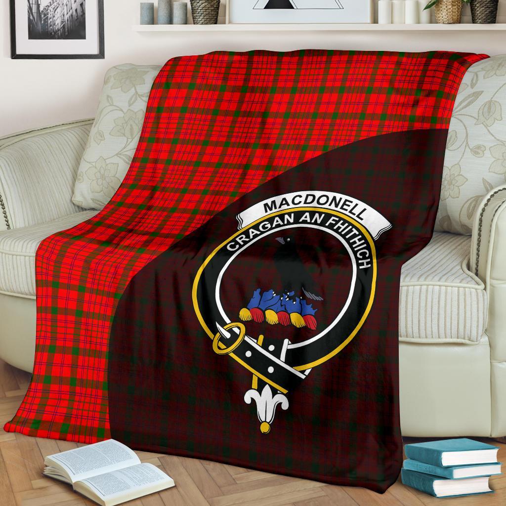 MacDonnell of Keppoch Modern Tartan Crest Blanket Wave Style