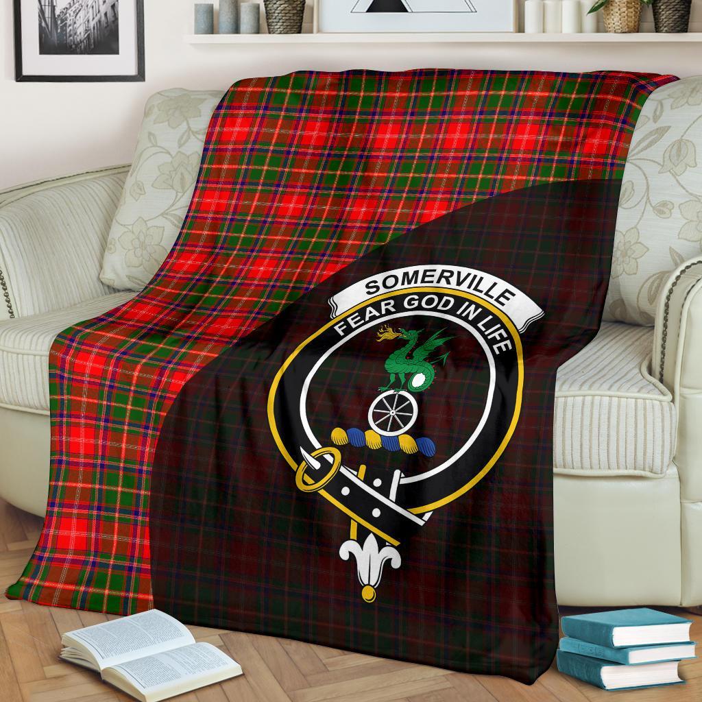 Somerville Modern Tartan Crest Blanket Wave Style