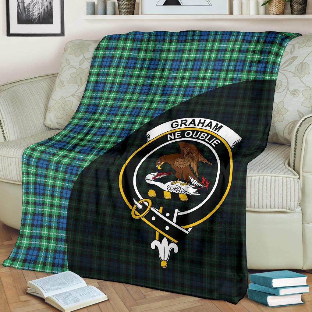 Graham of Montrose Ancient Tartan Crest Blanket Wave Style