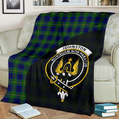 Johnston Modern Tartan Crest Blanket Wave Style