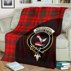 MacDougall Modern Tartan Crest Blanket Wave Style