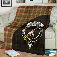 MacMillan Old Weathered Tartan Crest Blanket Wave Style