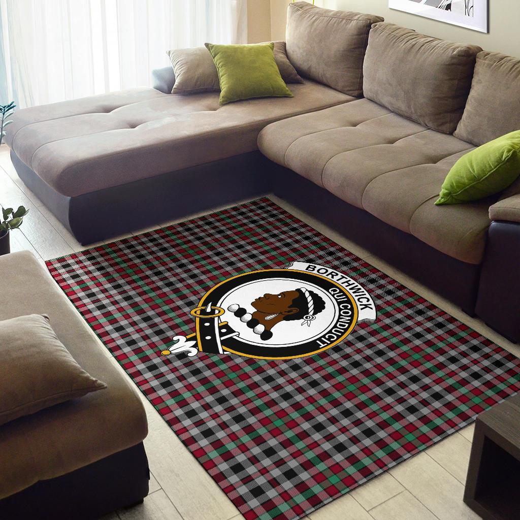 Borthwick Tartan Crest Area Rug