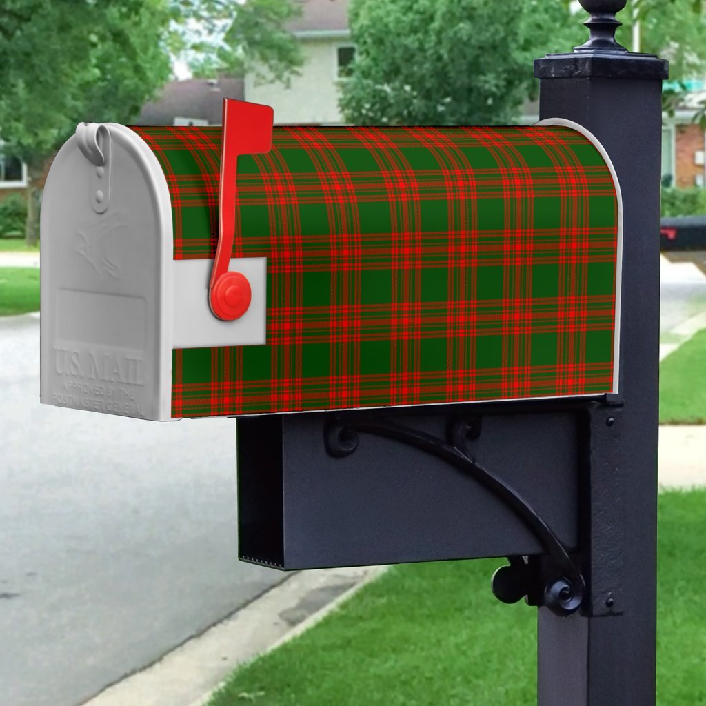 Menzies Green Modern Tartan Mailbox