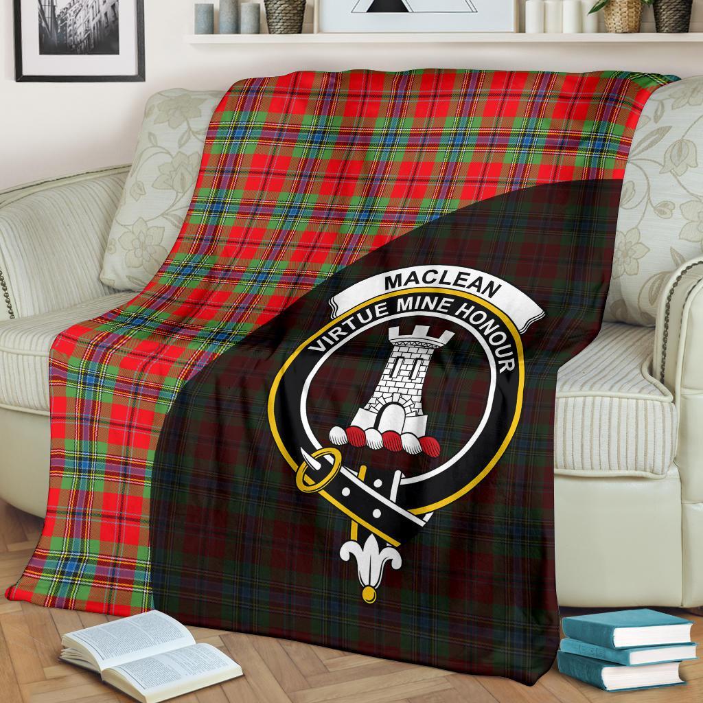 MacLean of Duart Modern Tartan Crest Blanket Wave Style