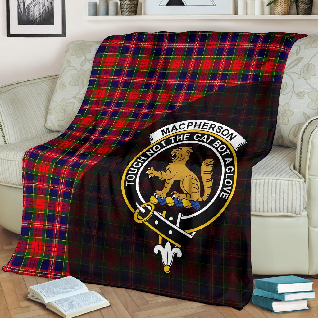 MacPherson Modern Tartan Crest Blanket Wave Style