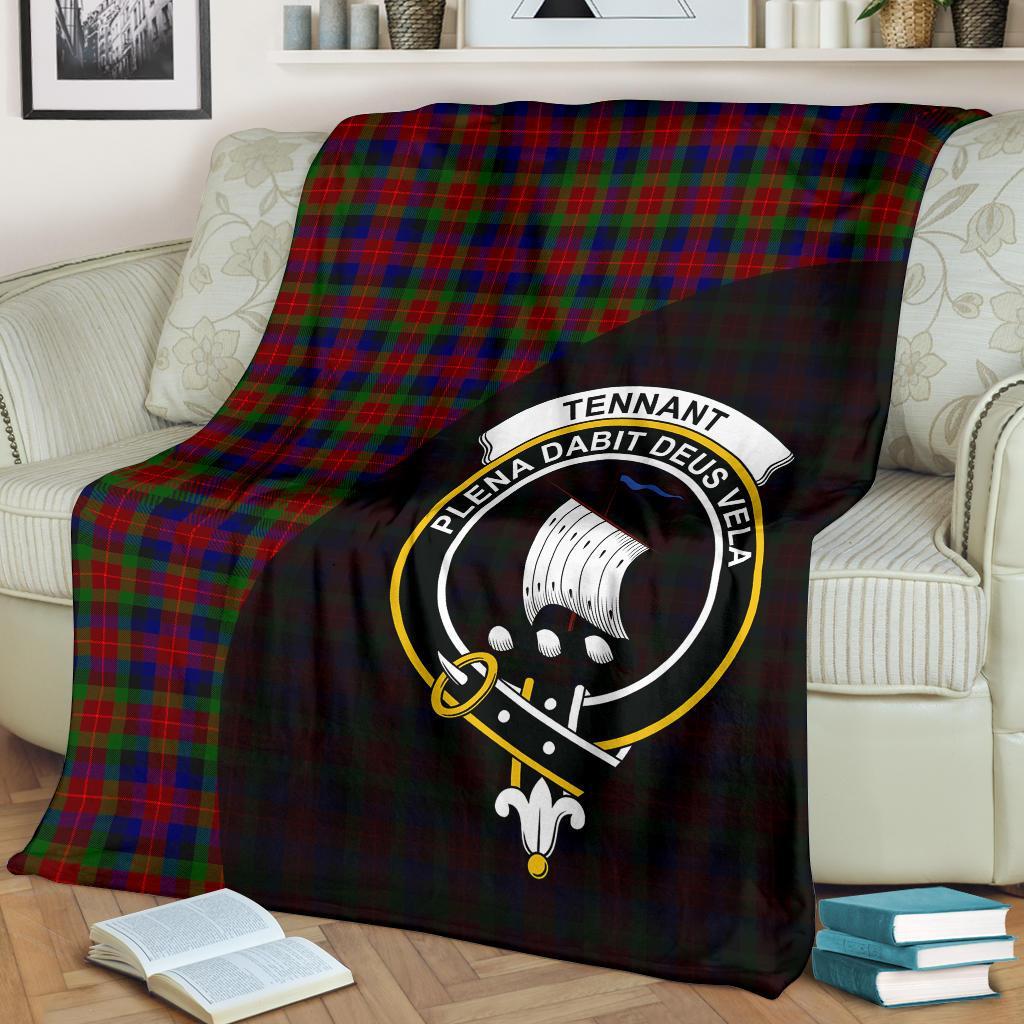 Tennant Tartan Crest Blanket Wave Style