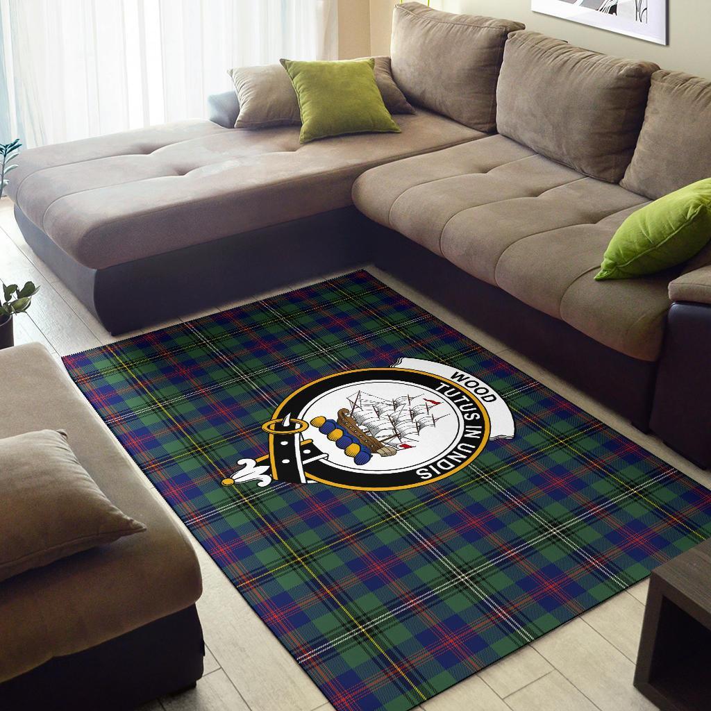 Wood Tartan Crest Area Rug