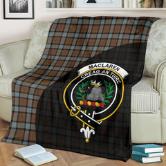 MacLaren Weathered Tartan Crest Blanket Wave Style