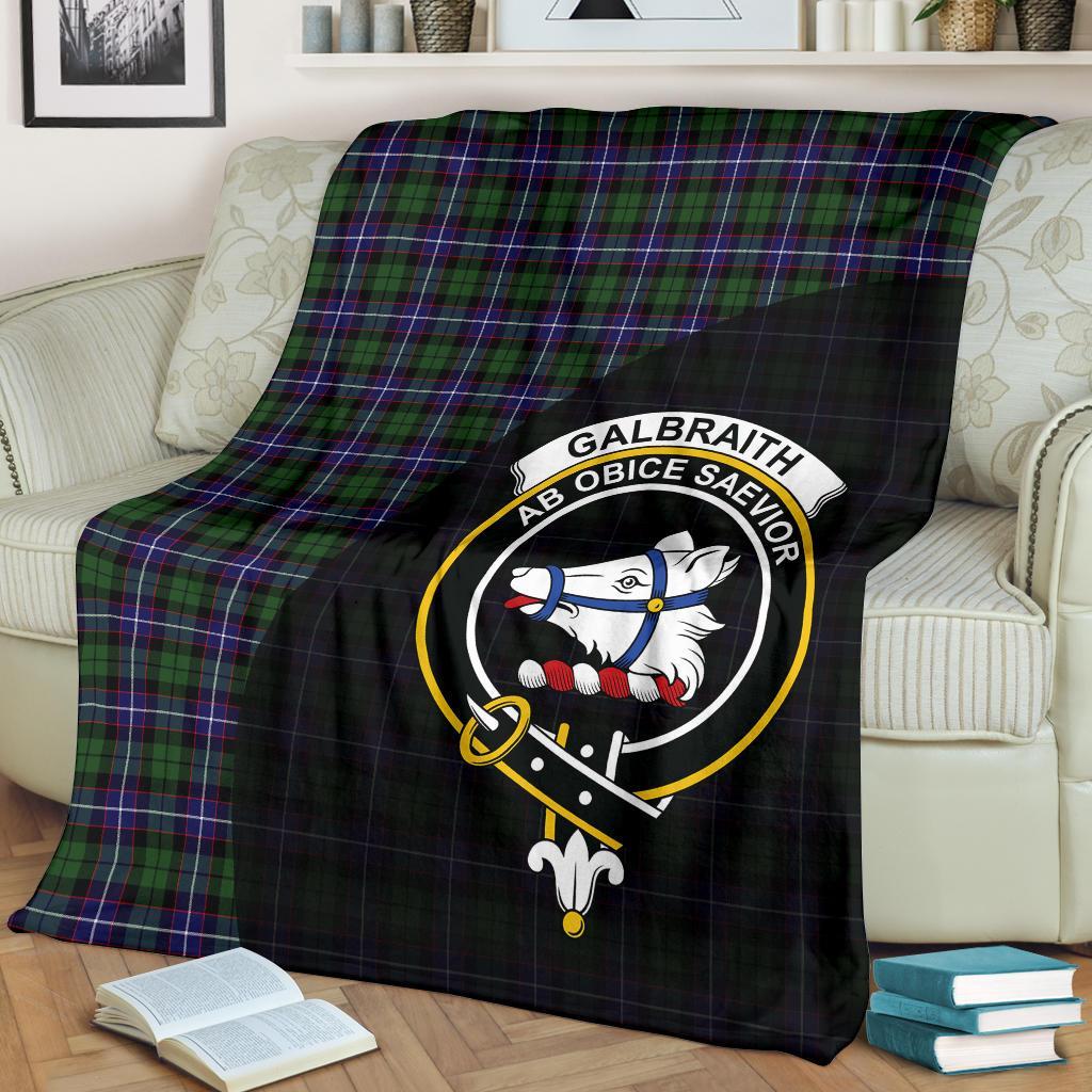 Galbraith Modern Tartan Crest Blanket Wave Style