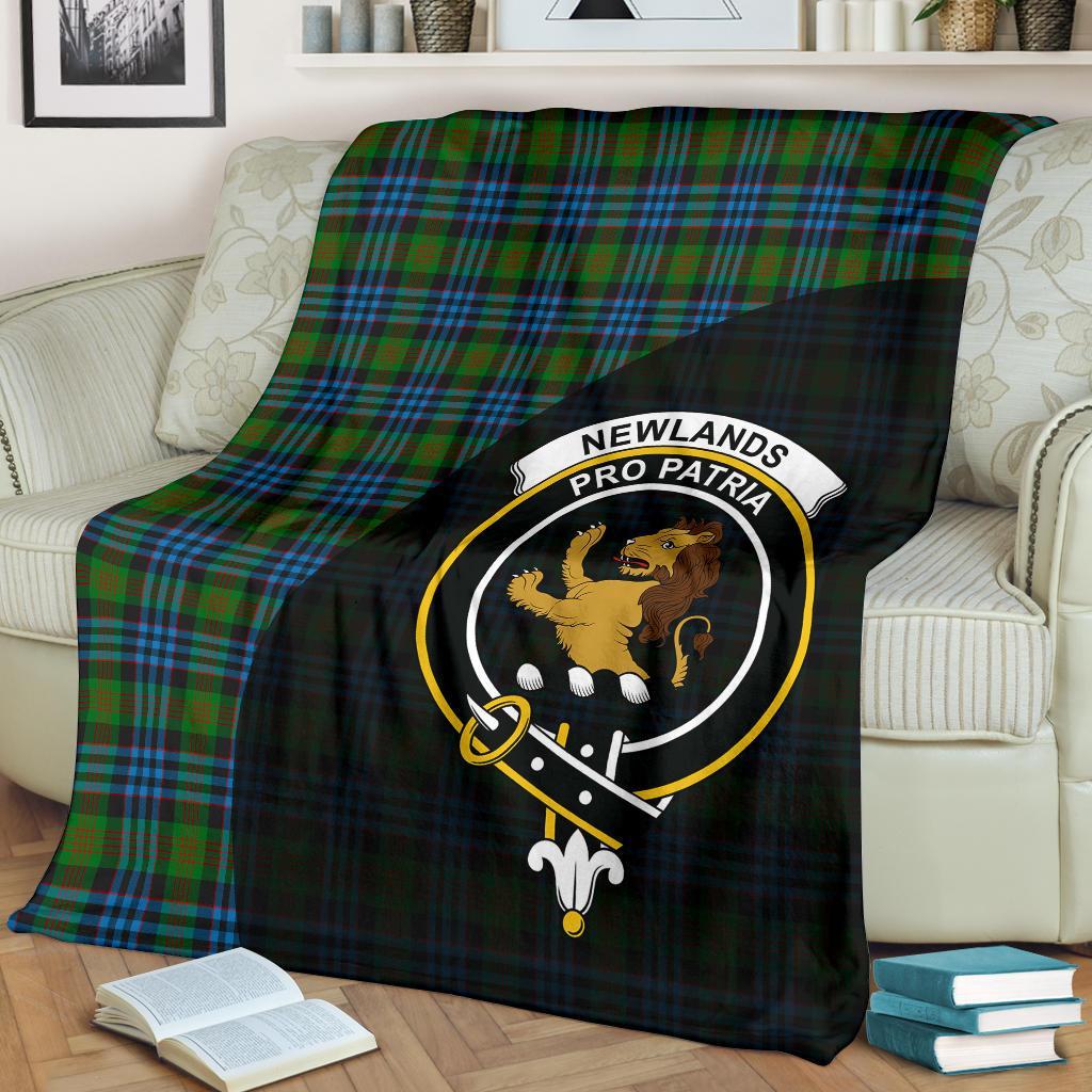 Newlands of Lauriston Tartan Crest Blanket Wave Style