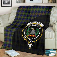 MacLaren Modern Tartan Crest Blanket Wave Style