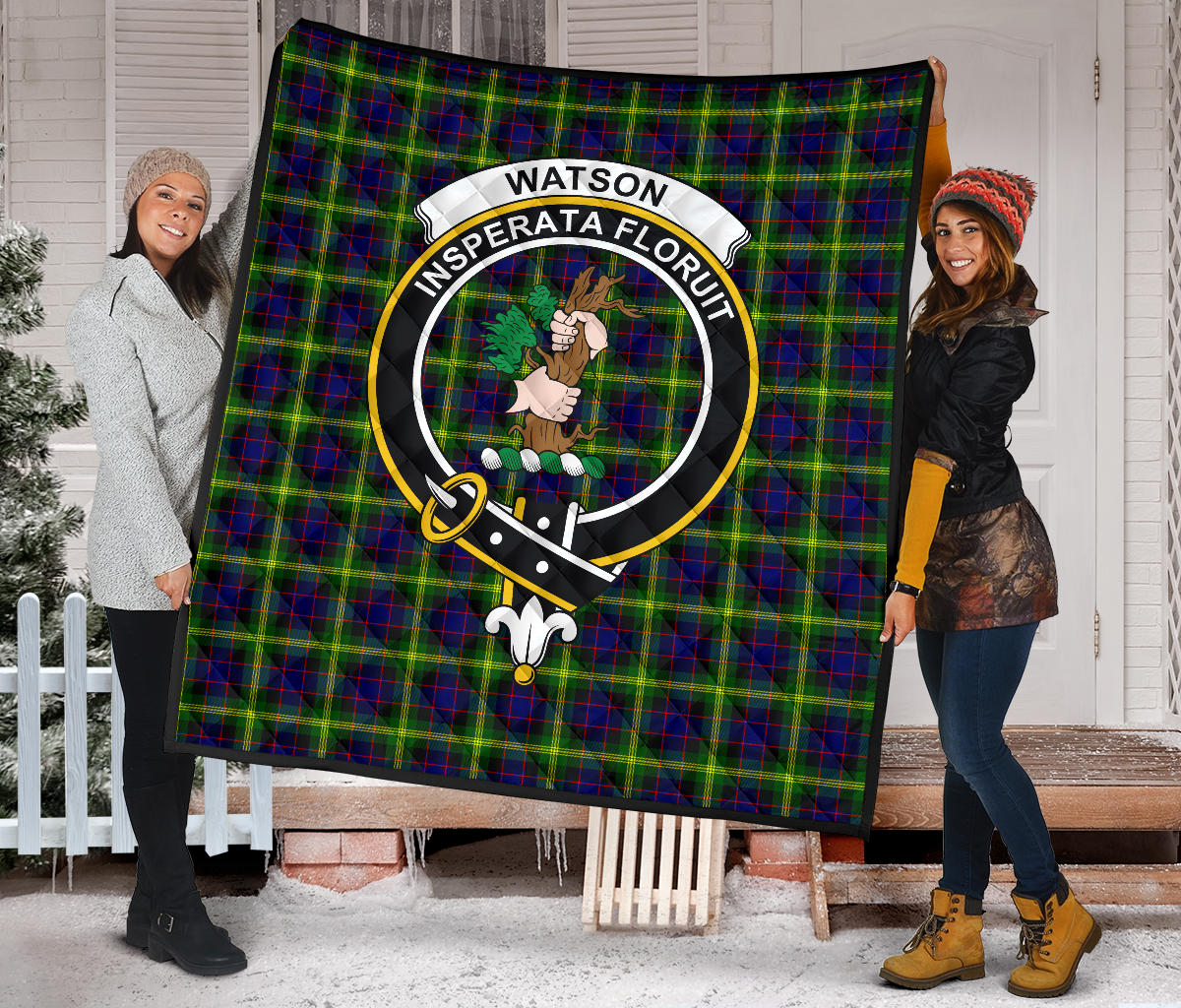 Watson Modern Tartan Crest Quilt - SP