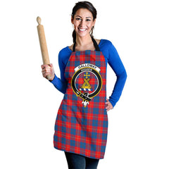 Galloway Red Tartan Crest Apron