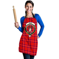 Rose Modern Tartan Crest Apron