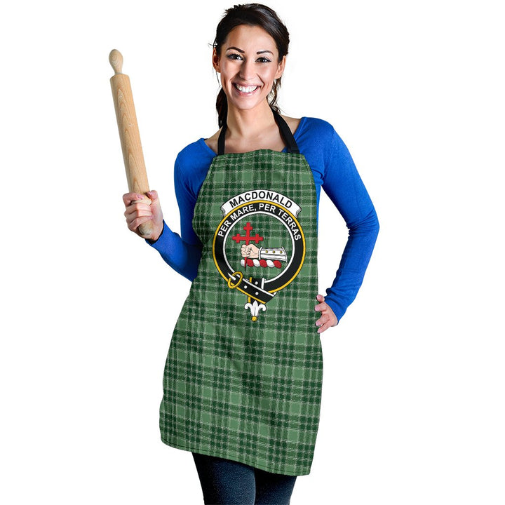 MacDonald Lord of the Isles Hunting Tartan Crest Apron