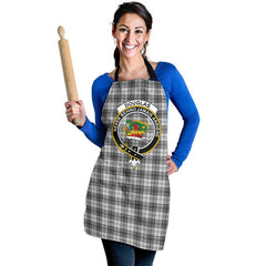 Douglas Grey Modern Tartan Crest Apron