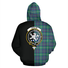 Inglis Ancient Tartan Crest Zipper Hoodie - Half Of Me Style