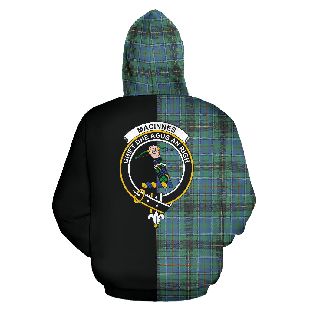 MacInnes Ancient Tartan Crest Zipper Hoodie - Half Of Me Style SP