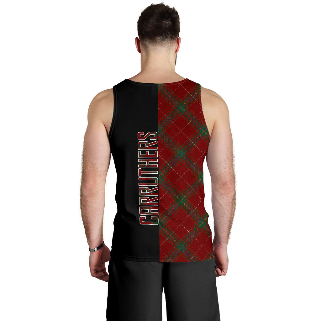 Carruthers Modern Tartan Official Crest Men's Tank Top - Cross Style