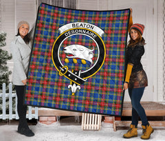 Beaton Family Tartan Crest Quilt - SP