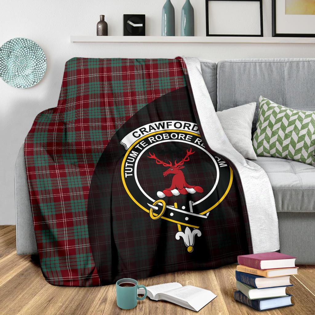 Crawford Modern Tartan Crest Blanket - 3 Sizes