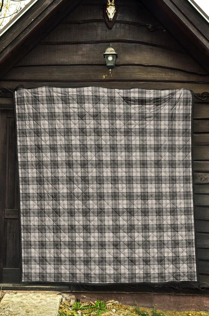 Douglas Grey Modern Tartan Quilt