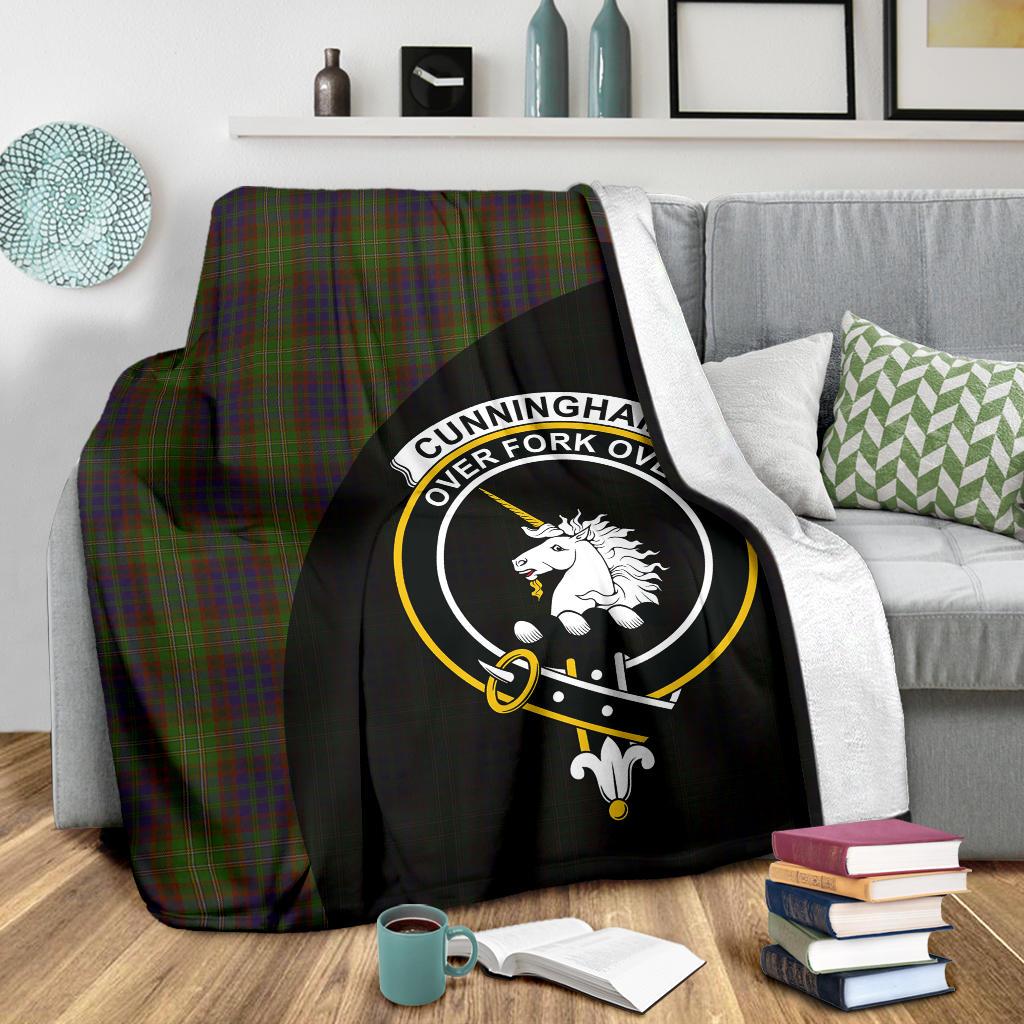 Cunningham Hunting Modern Tartan Crest Blanket - 3 Sizes